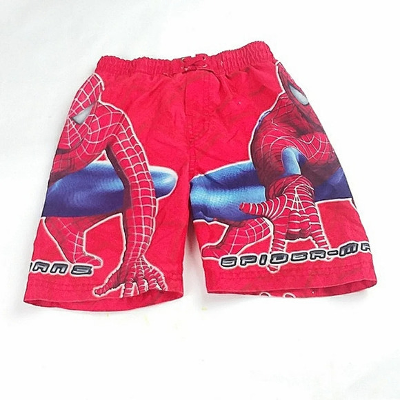 Spiderman 3 Red Swim Shorts - Picture 1 of 3